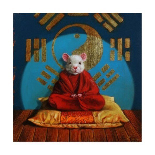 Lucia Heffernan 'Inner Peace Mouse' Canvas Art, 24x24, Trademark Fine Art, Mfr#: IC00840-C2424GG